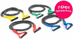 Zeige Details für Fitness Tube Premium mit Hülsengriff, Tube mit Textil-Ummantelung blau = extra schwer - 10er Sparpackung Bild von Fitness Tube Premium mit Hülsengriff, Tube mit Textil-Ummantelung blau = extra schwer - 10er Sparpackung